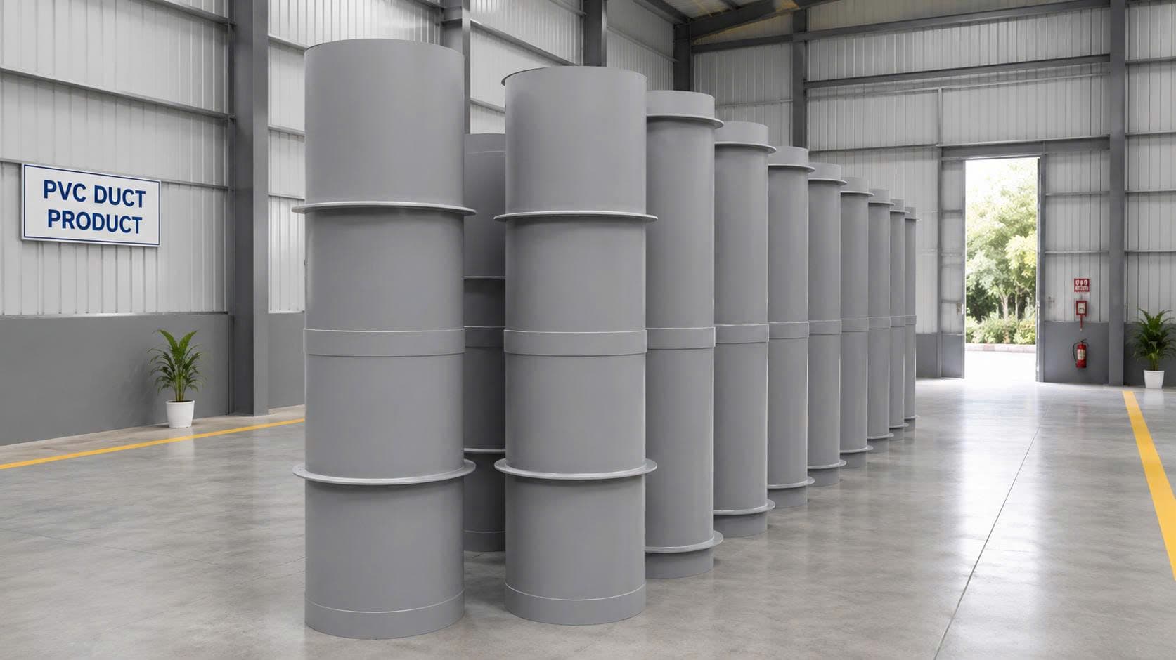 Ống gió nhựa PVC tròn nối bích